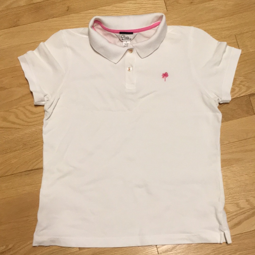 Lilly Pulitzer white and pink polo